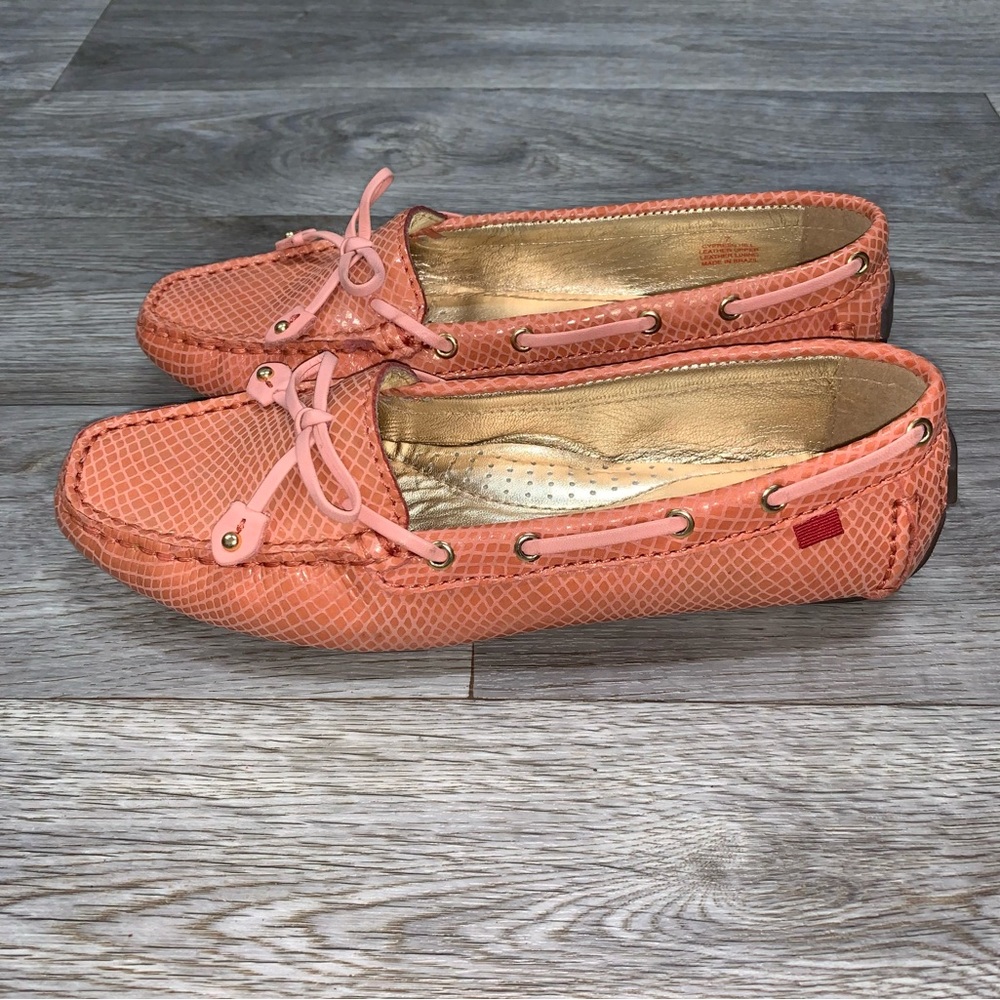 Gently Worn - Marc Joseph Salmon Colored, Snake Print Loafer - Picture 3 of 8